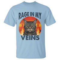 Cat Meme T Shirt Funny Rage In My Veins Sarcastic Animal Humor - Wonder Print Shop