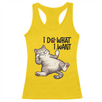 Cat Lover Racerback Tank Top Funny I Do What I Want - Wonder Print Shop