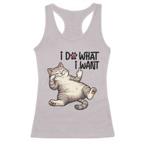 Cat Lover Racerback Tank Top Funny I Do What I Want - Wonder Print Shop