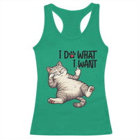 Cat Lover Racerback Tank Top Funny I Do What I Want - Wonder Print Shop