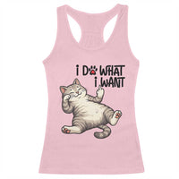 Cat Lover Racerback Tank Top Funny I Do What I Want - Wonder Print Shop