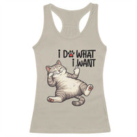 Cat Lover Racerback Tank Top Funny I Do What I Want - Wonder Print Shop
