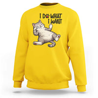 Cat Lover Sweatshirt Funny I Do What I Want - Wonder Print Shop