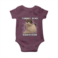 Tummy Ache Survivor Baby Onesie Cat Meme Humor Gift - Wonder Print Shop