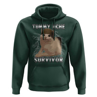 Tummy Ache Survivor Hoodie Cat Meme Humor Gift - Wonder Print Shop