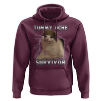 Tummy Ache Survivor Hoodie Cat Meme Humor Gift - Wonder Print Shop