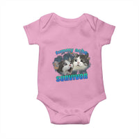 Tummy Ache Survivor Baby Onesie Funny Cat Meme For Cat Lover - Wonder Print Shop