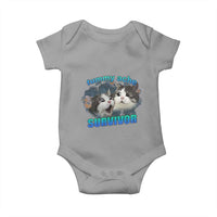 Tummy Ache Survivor Baby Onesie Funny Cat Meme For Cat Lover - Wonder Print Shop