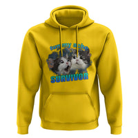 Tummy Ache Survivor Hoodie Funny Cat Meme For Cat Lover - Wonder Print Shop