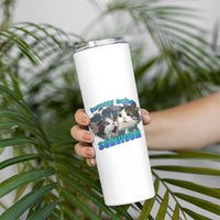 Tummy Ache Survivor Skinny Tumbler Funny Cat Meme For Cat Lover