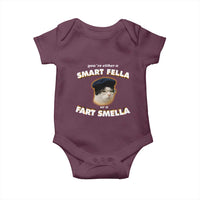 Funny Cat Farts Meme Baby Onesie You're Either A Smart Fella Or A Fart Smella - Wonder Print Shop