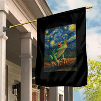 Funny Frog Garden Flag Van Gogh Style Starry Night - Wonder Print Shop