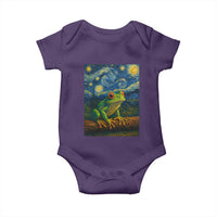 Funny Frog Baby Onesie Van Gogh Style Starry Night - Wonder Print Shop