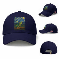 Funny Frog Baseball Cap Van Gogh Style Starry Night