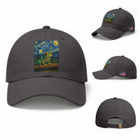 Funny Frog Baseball Cap Van Gogh Style Starry Night