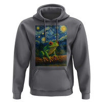 Funny Frog Hoodie Van Gogh Style Starry Night - Wonder Print Shop