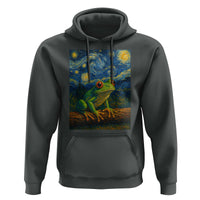 Funny Frog Hoodie Van Gogh Style Starry Night - Wonder Print Shop