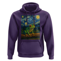 Funny Frog Hoodie Van Gogh Style Starry Night - Wonder Print Shop