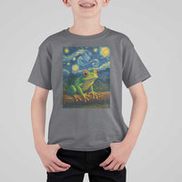 Funny Frog T Shirt For Kid Van Gogh Style Starry Night - Wonder Print Shop