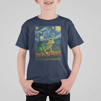 Funny Frog T Shirt For Kid Van Gogh Style Starry Night - Wonder Print Shop