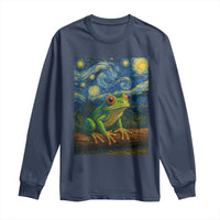 Funny Frog Long Sleeve Shirt Van Gogh Style Starry Night - Wonder Print Shop