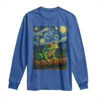 Funny Frog Long Sleeve Shirt Van Gogh Style Starry Night - Wonder Print Shop