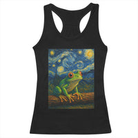 Funny Frog Racerback Tank Top Van Gogh Style Starry Night - Wonder Print Shop