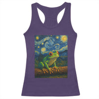 Funny Frog Racerback Tank Top Van Gogh Style Starry Night - Wonder Print Shop