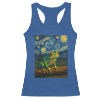 Funny Frog Racerback Tank Top Van Gogh Style Starry Night - Wonder Print Shop