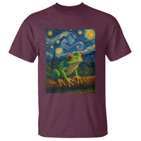 Funny Frog T Shirt Van Gogh Style Starry Night - Wonder Print Shop