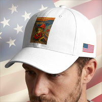 Funny Frog Baseball Cap Playing Guitar Van Gogh Starry Night Art Parody