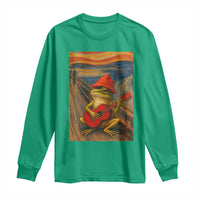 Funny Frog Long Sleeve Shirt Playing Guitar Van Gogh Starry Night Art Parody - Wonder Print Shop