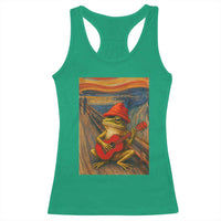 Funny Frog Racerback Tank Top Playing Guitar Van Gogh Starry Night Art Parody - Wonder Print Shop