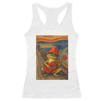 Funny Frog Racerback Tank Top Playing Guitar Van Gogh Starry Night Art Parody - Wonder Print Shop
