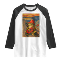 Funny Frog Raglan Shirt Playing Guitar Van Gogh Starry Night Art Parody - Wonder Print Shop