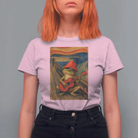 Funny Frog T Shirt For Women Playing Guitar Van Gogh Starry Night Art Parody - Wonder Print Shop