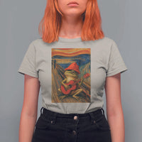 Funny Frog T Shirt For Women Playing Guitar Van Gogh Starry Night Art Parody - Wonder Print Shop