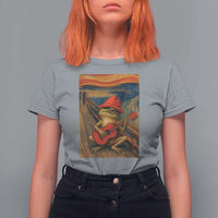 Funny Frog T Shirt For Women Playing Guitar Van Gogh Starry Night Art Parody - Wonder Print Shop