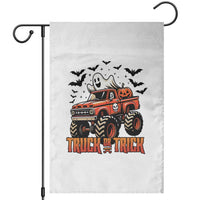 Truck Or Treat Ghost Racing Garden Flag Funny Halloween Monster Truck Lover - Wonder Print Shop