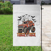 Truck Or Treat Ghost Racing Garden Flag Funny Halloween Monster Truck Lover - Wonder Print Shop