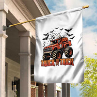 Truck Or Treat Ghost Racing Garden Flag Funny Halloween Monster Truck Lover - Wonder Print Shop