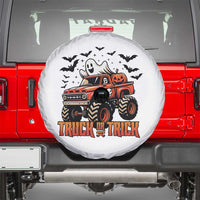 Truck Or Treat Ghost Racing Spare Tire Cover Funny Halloween Monster Truck Lover - Wonder Print Shop