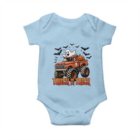 Truck Or Treat Ghost Racing Baby Onesie Funny Halloween Monster Truck Lover - Wonder Print Shop