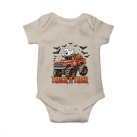 Truck Or Treat Ghost Racing Baby Onesie Funny Halloween Monster Truck Lover - Wonder Print Shop