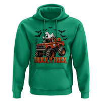 Truck Or Treat Ghost Racing Hoodie Funny Halloween Monster Truck Lover - Wonder Print Shop