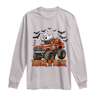 Truck Or Treat Ghost Racing Long Sleeve Shirt Funny Halloween Monster Truck Lover - Wonder Print Shop