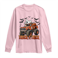 Truck Or Treat Ghost Racing Long Sleeve Shirt Funny Halloween Monster Truck Lover - Wonder Print Shop