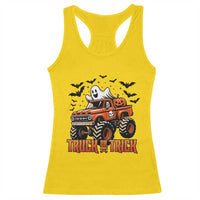 Truck Or Treat Ghost Racing Racerback Tank Top Funny Halloween Monster Truck Lover - Wonder Print Shop