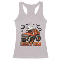 Truck Or Treat Ghost Racing Racerback Tank Top Funny Halloween Monster Truck Lover - Wonder Print Shop