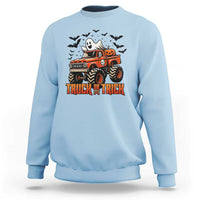 Truck Or Treat Ghost Racing Sweatshirt Funny Halloween Monster Truck Lover - Wonder Print Shop